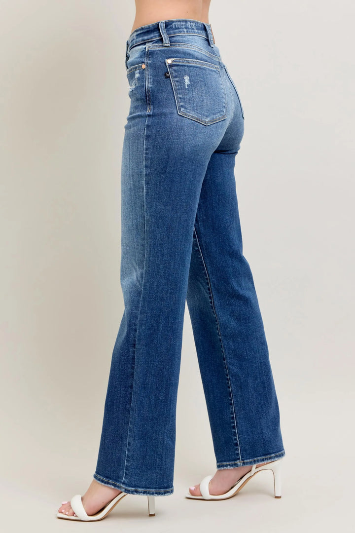 Dk Judy Blue Full Size High Waist 90S Straight Leg Jeans Plus Size