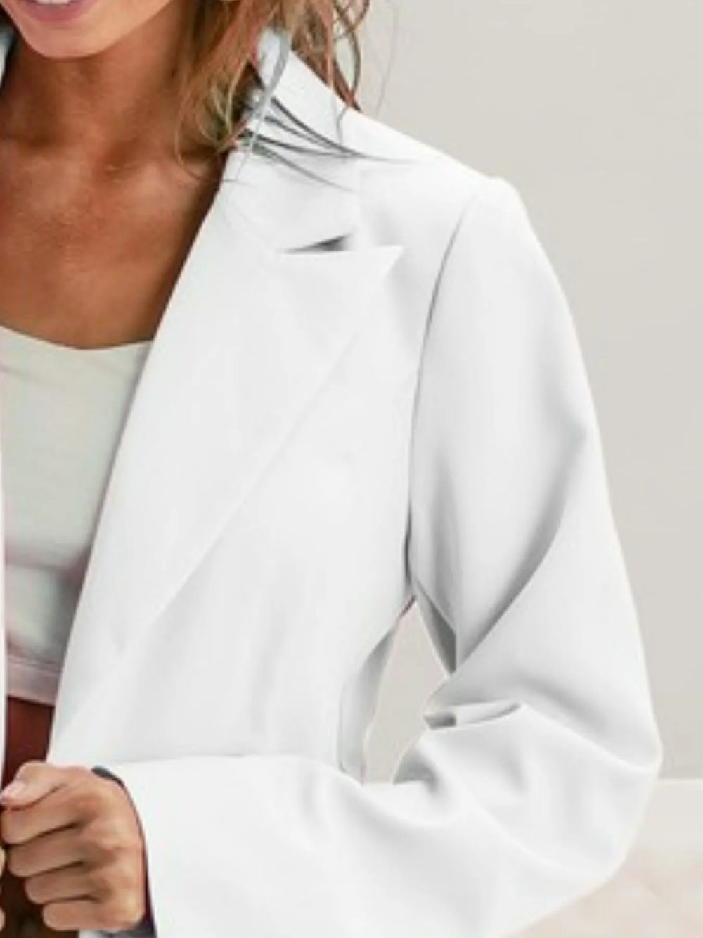 Ivory Bibi Single Breasted Peaked Lapel Blazer 1