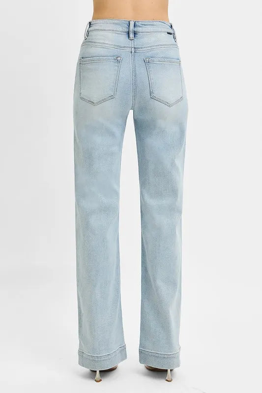 Light Risen High Rise Straight Jeans 1
