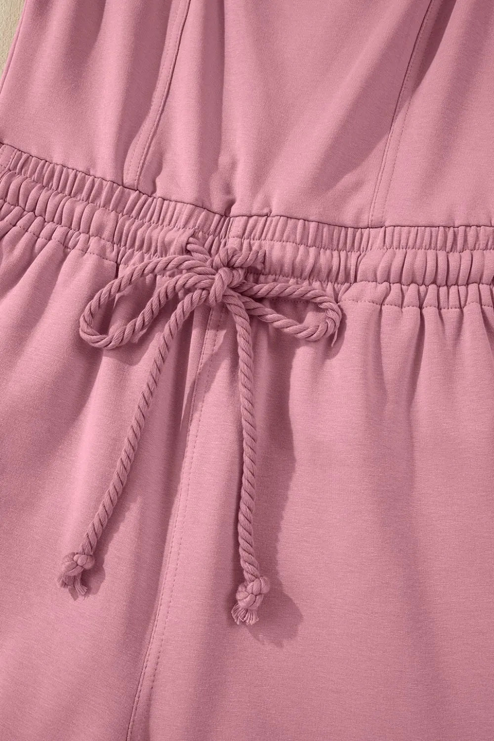 Elastic Waist Sleeveless Square Neck Jumpsuit