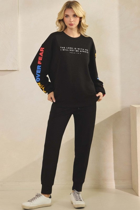 Faith Over Fear Ultra Comfy Graphic Sweatshirt 1