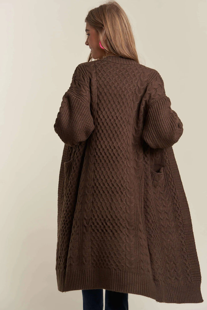 Adora Cable Knit Sweater Cardigan 1