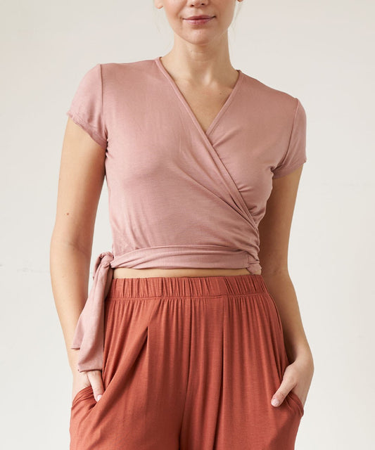 Bamboo Wrap Crop Cam Slv