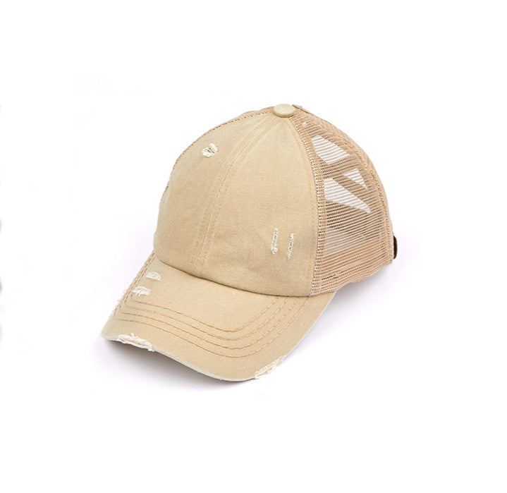 Coral Cc Criss Cross Ponytail Caps 1