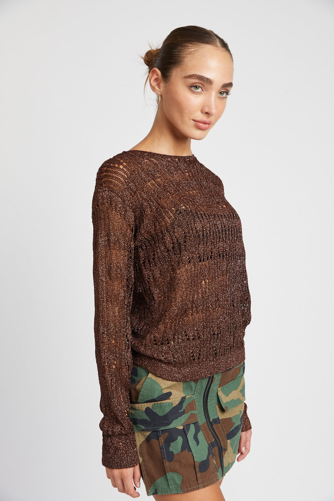 Glitter Yarn Crochet Top