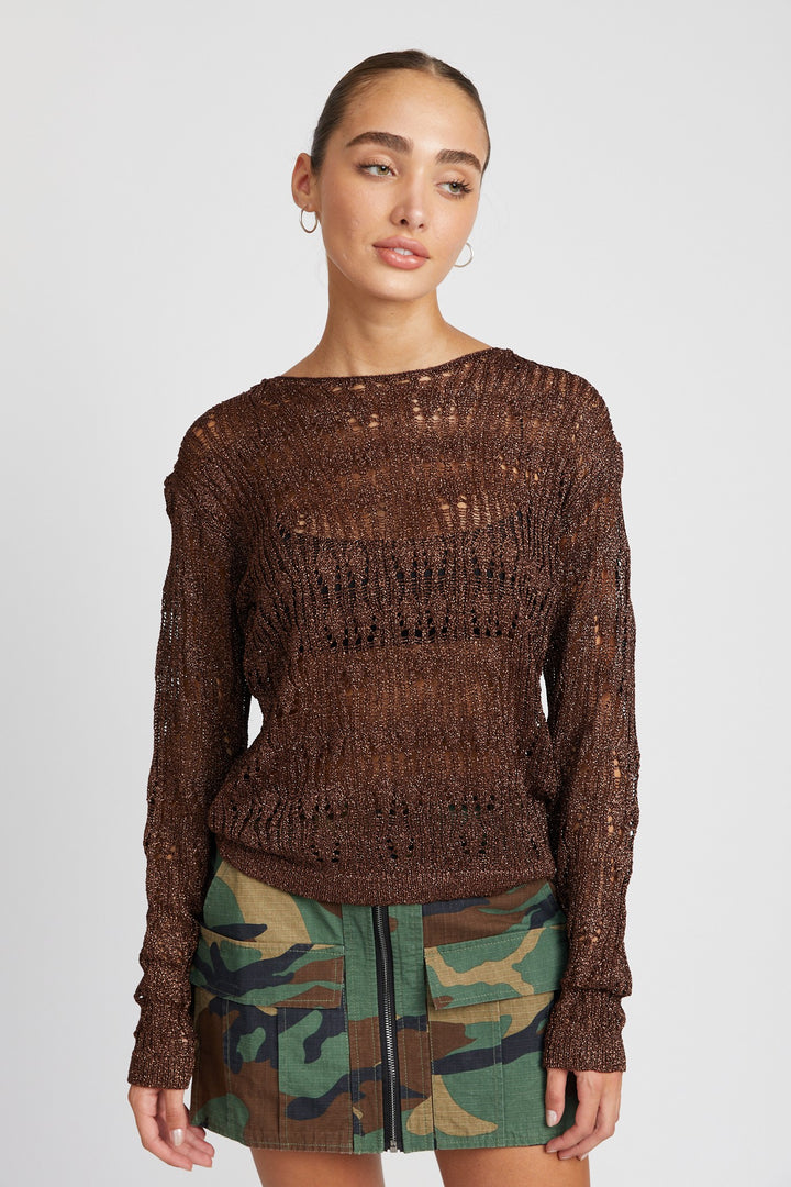 Glitter Yarn Crochet Top