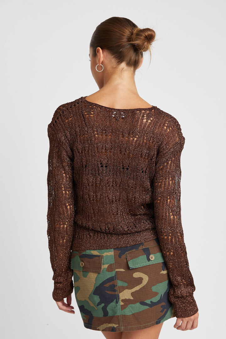 Glitter Yarn Crochet Top