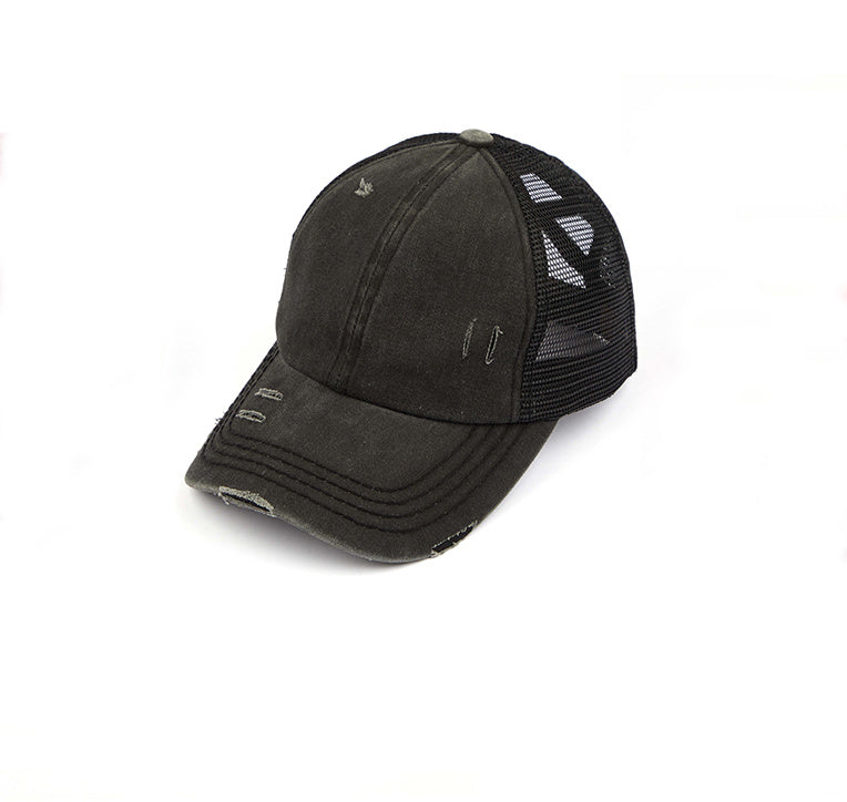 Denim Cc Criss Cross Ponytail Caps 1