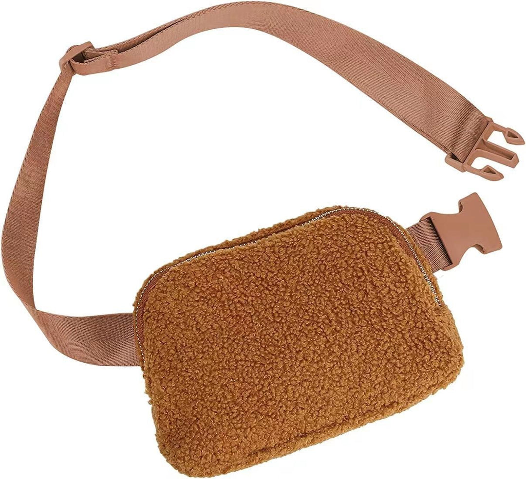 Lola Boucle Sherpa Sling Belt Bag