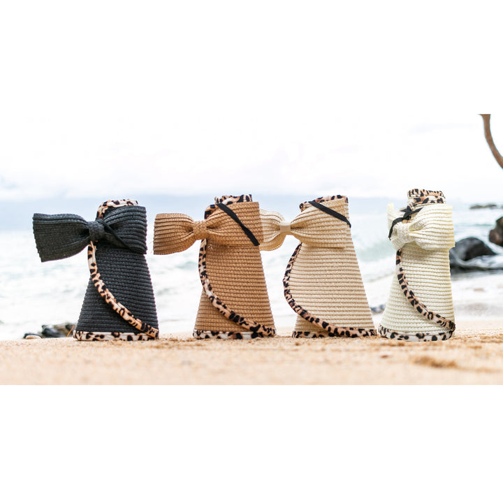 Leopard Trim Foldable Bow Visors 1