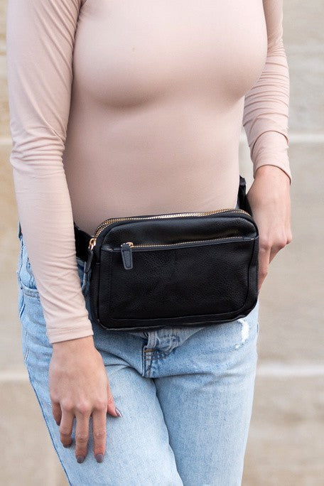 Presly Vegan Leather Everywhere Sling Belt Bag | Anekay