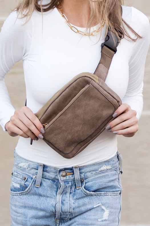 Presly Vegan Leather Everywhere Sling Belt Bag | Anekay
