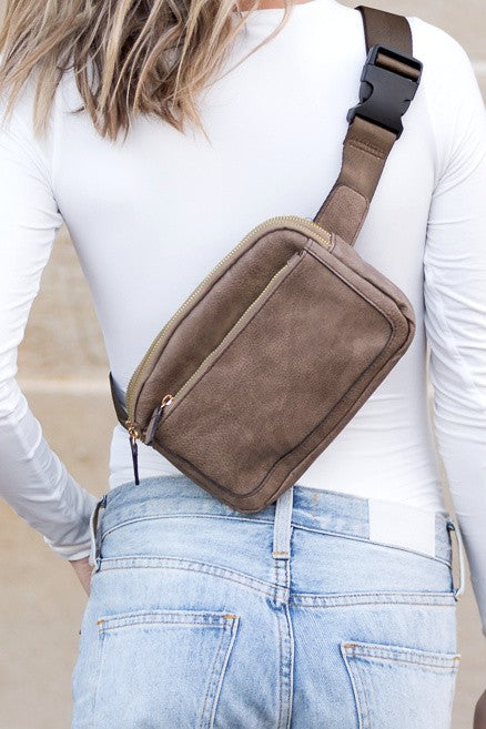 Presly Vegan Leather Everywhere Sling Belt Bag | Anekay