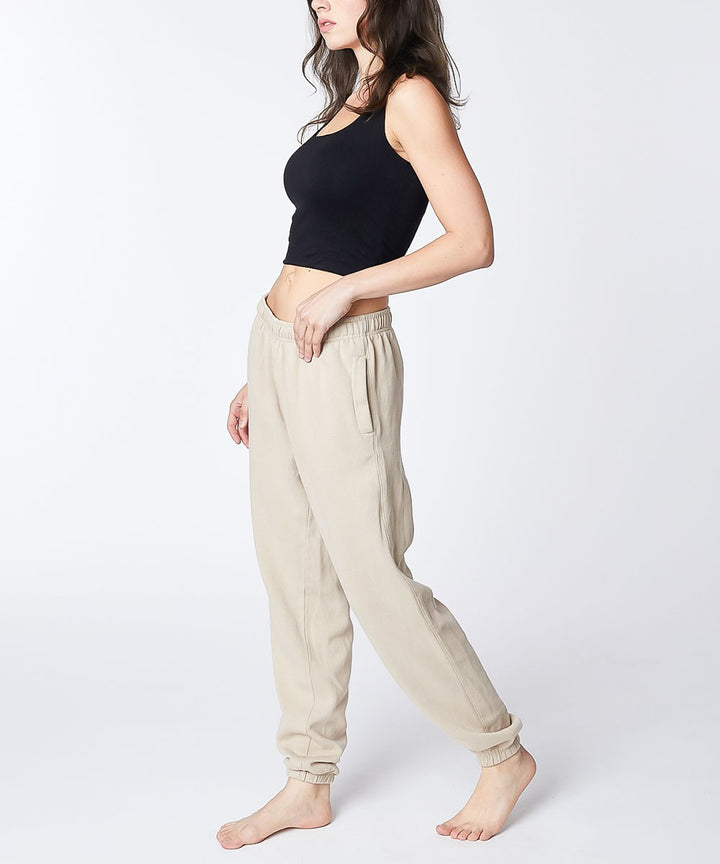 Taupe Unisex Cotton Joggers