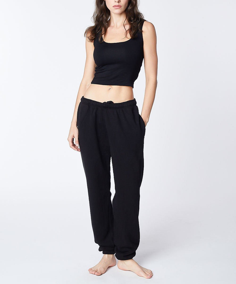 Black Unisex Cotton Joggers