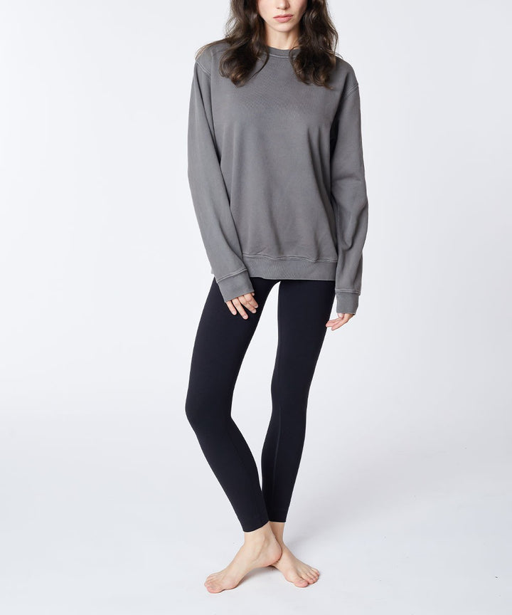 Dull Grey Genderless Cotton Pullover Sweatshirts