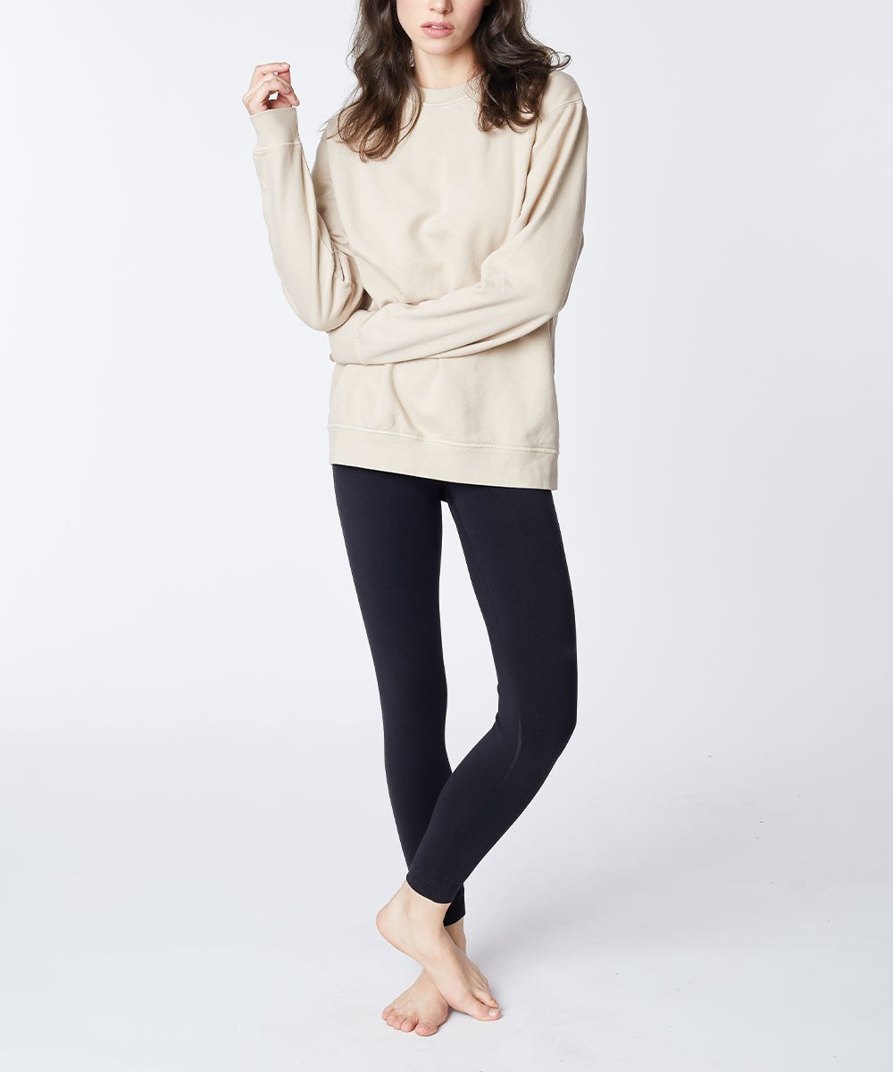 Black Genderless Cotton Pullover Sweatshirts