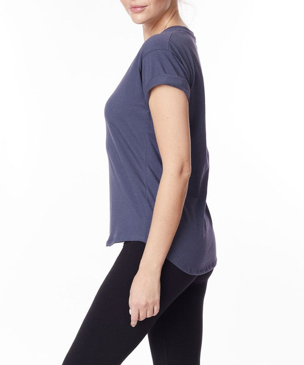 WHITE Cotton Jersey V Neck On Her Day Top