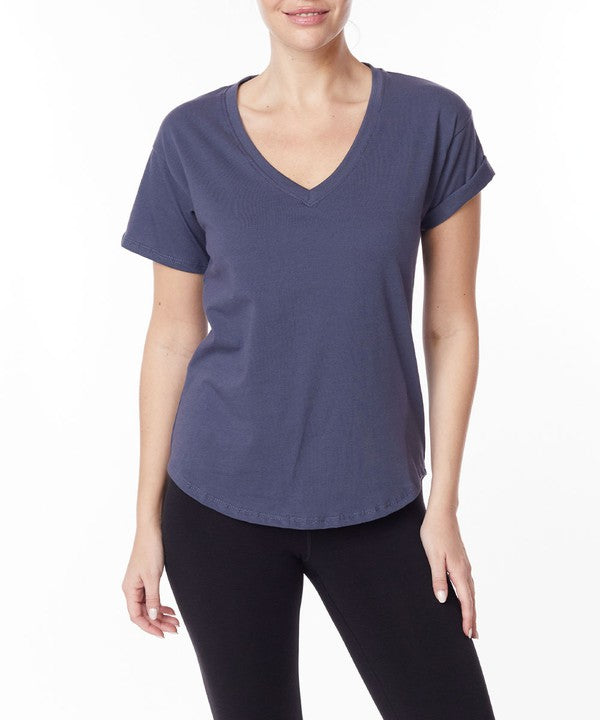 OLIVE Cotton Jersey V Neck On Her Day Top