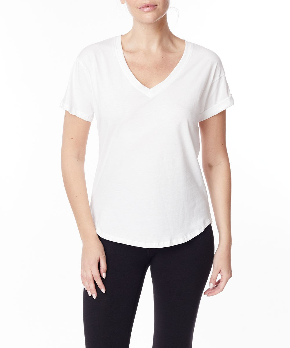 Cotton Jersey V Neck On Her Day Top