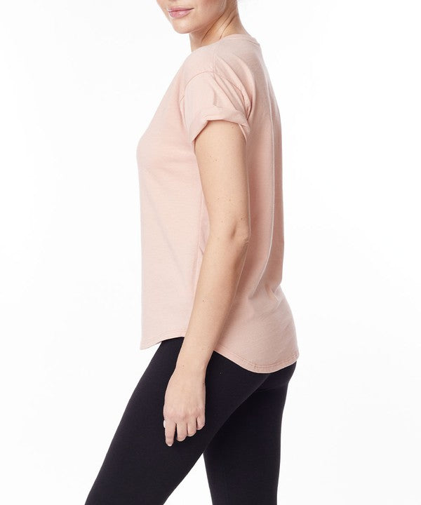 MAUVE Cotton Jersey V Neck On Her Day Top