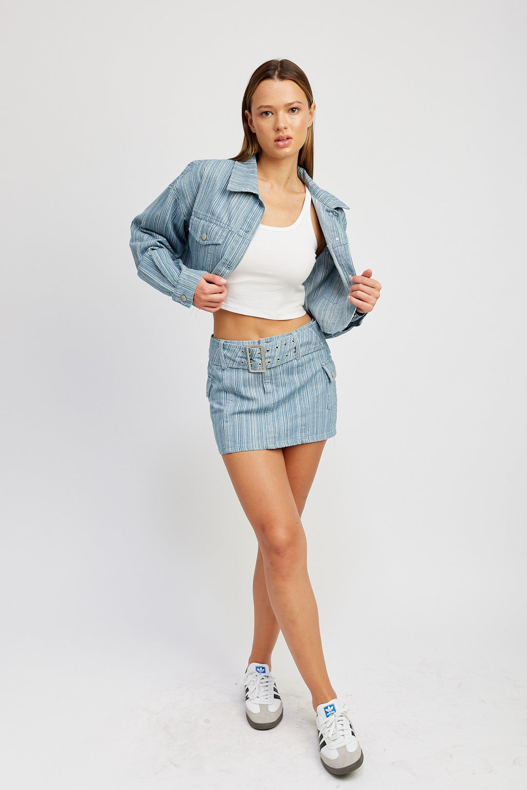 Denim Cropped Denim Jacket
