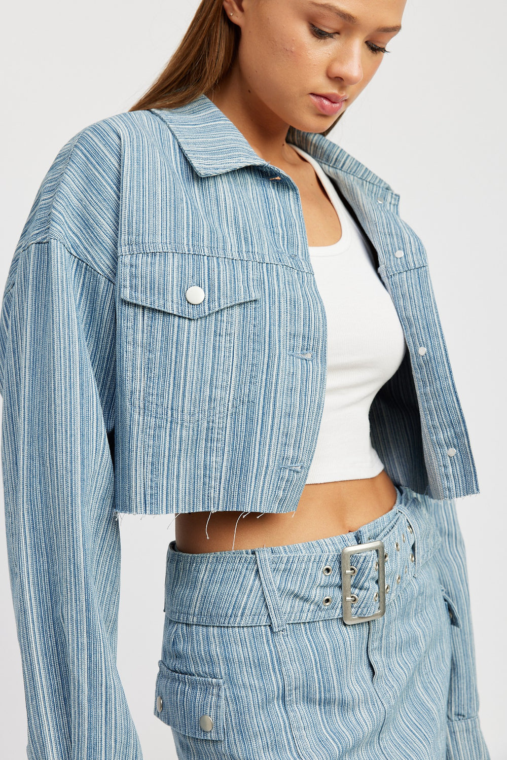 Denim Cropped Denim Jacket