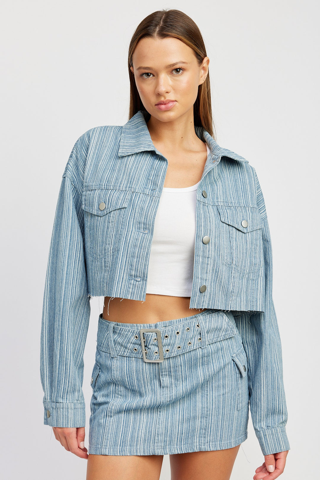 Denim Cropped Denim Jacket