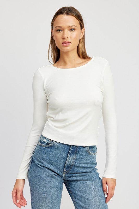 Open Back Top With Twist Detail