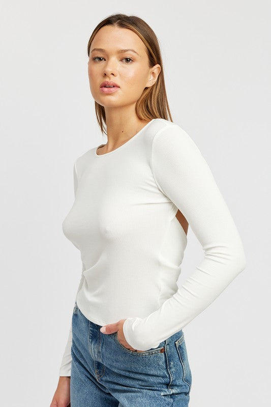 Open Back Top With Twist Detail