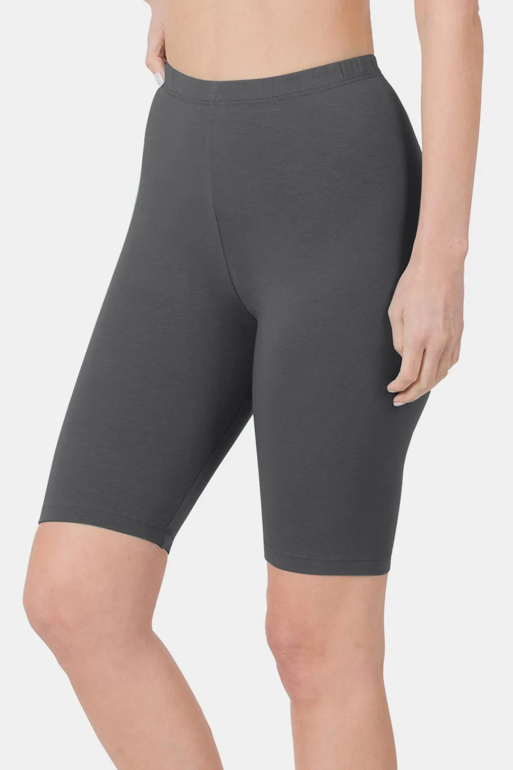 Ash Grey Zenana High Waist Bermuda Shorts 1