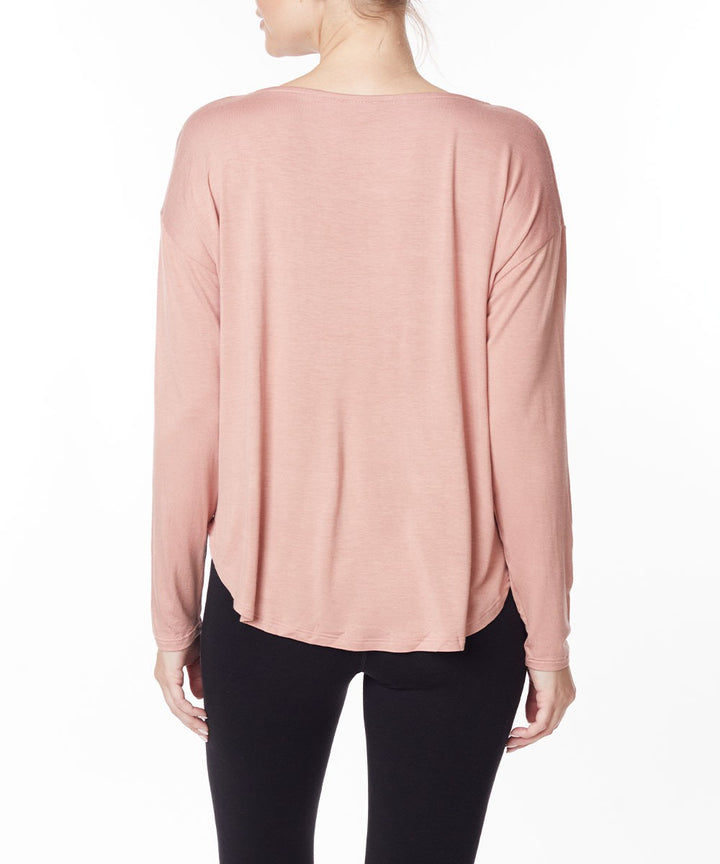 Mauve Bamboo Dolman Long Sleeve Top