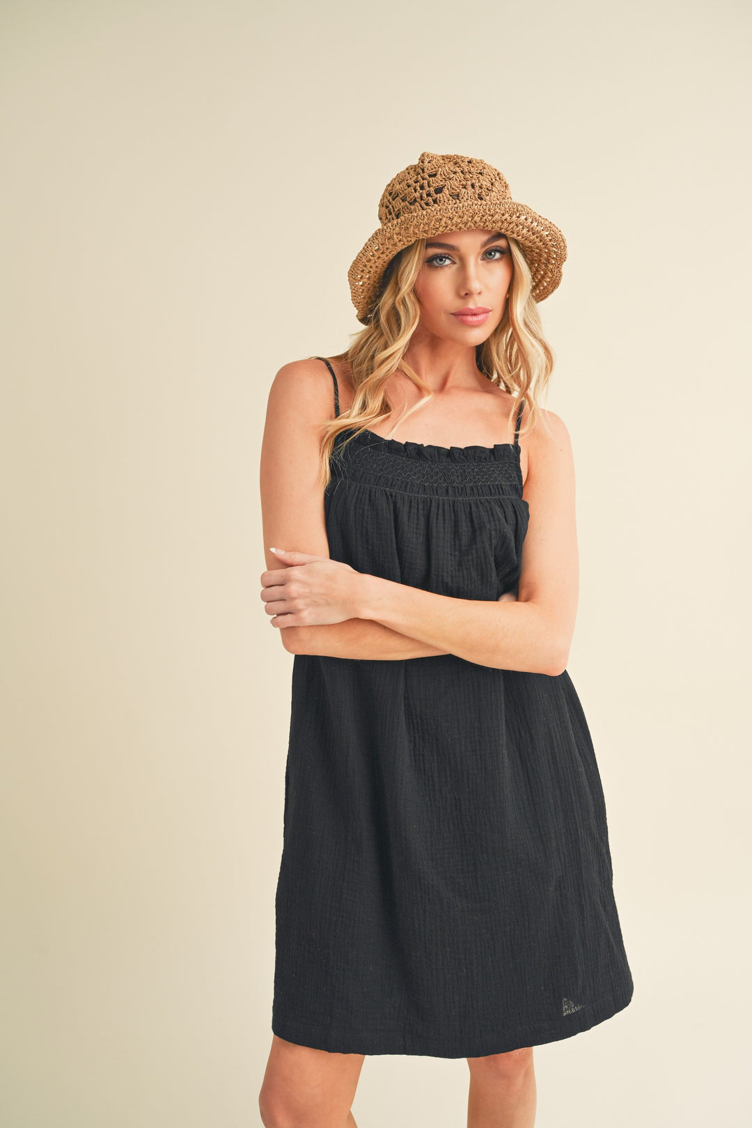 White Veda Embroidered Dress