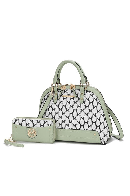 Mkf Frida Satchel Bag With Matching Wallet By Mia