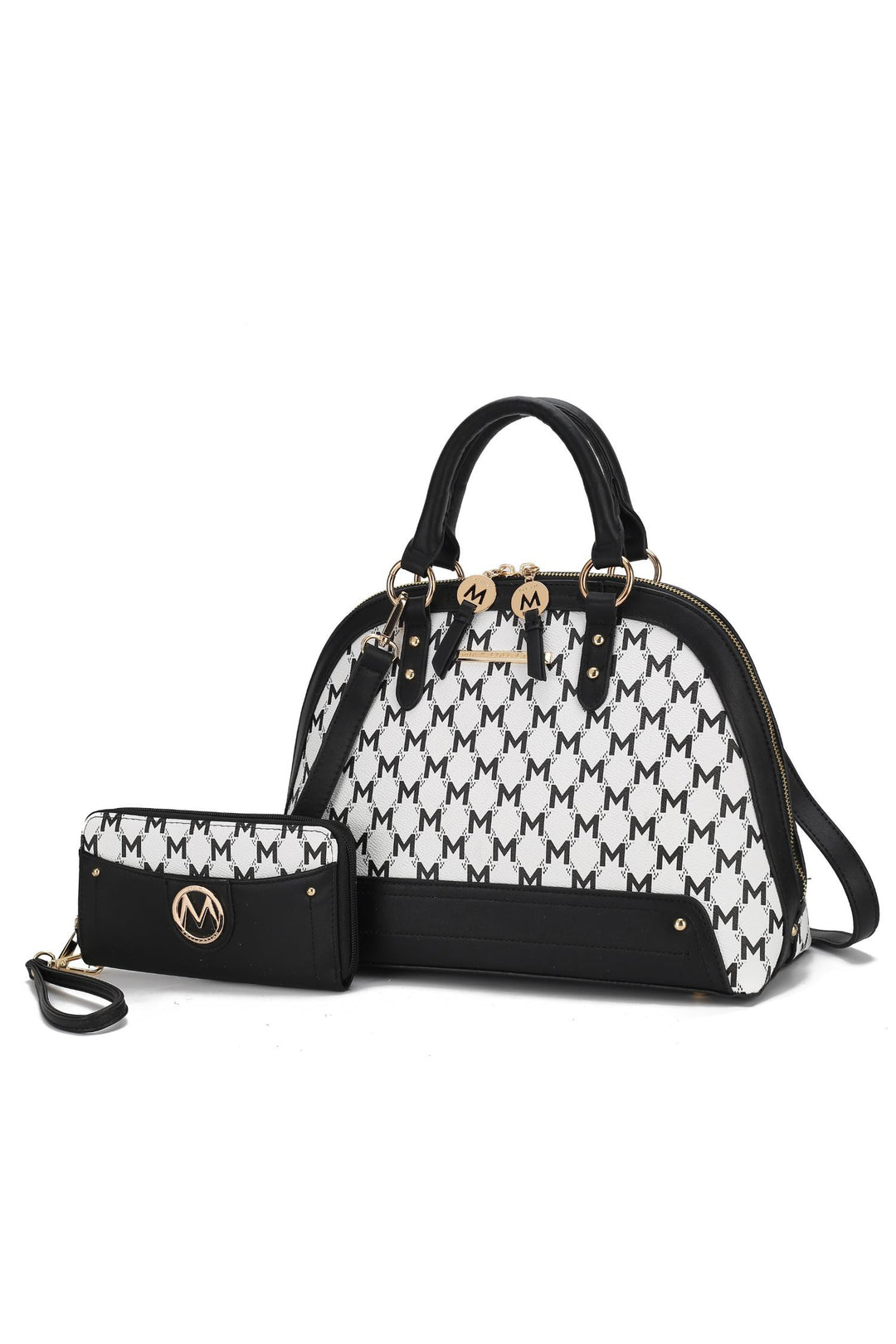 Mustard Mkf Frida Satchel Bag With Matching Wallet By Mia