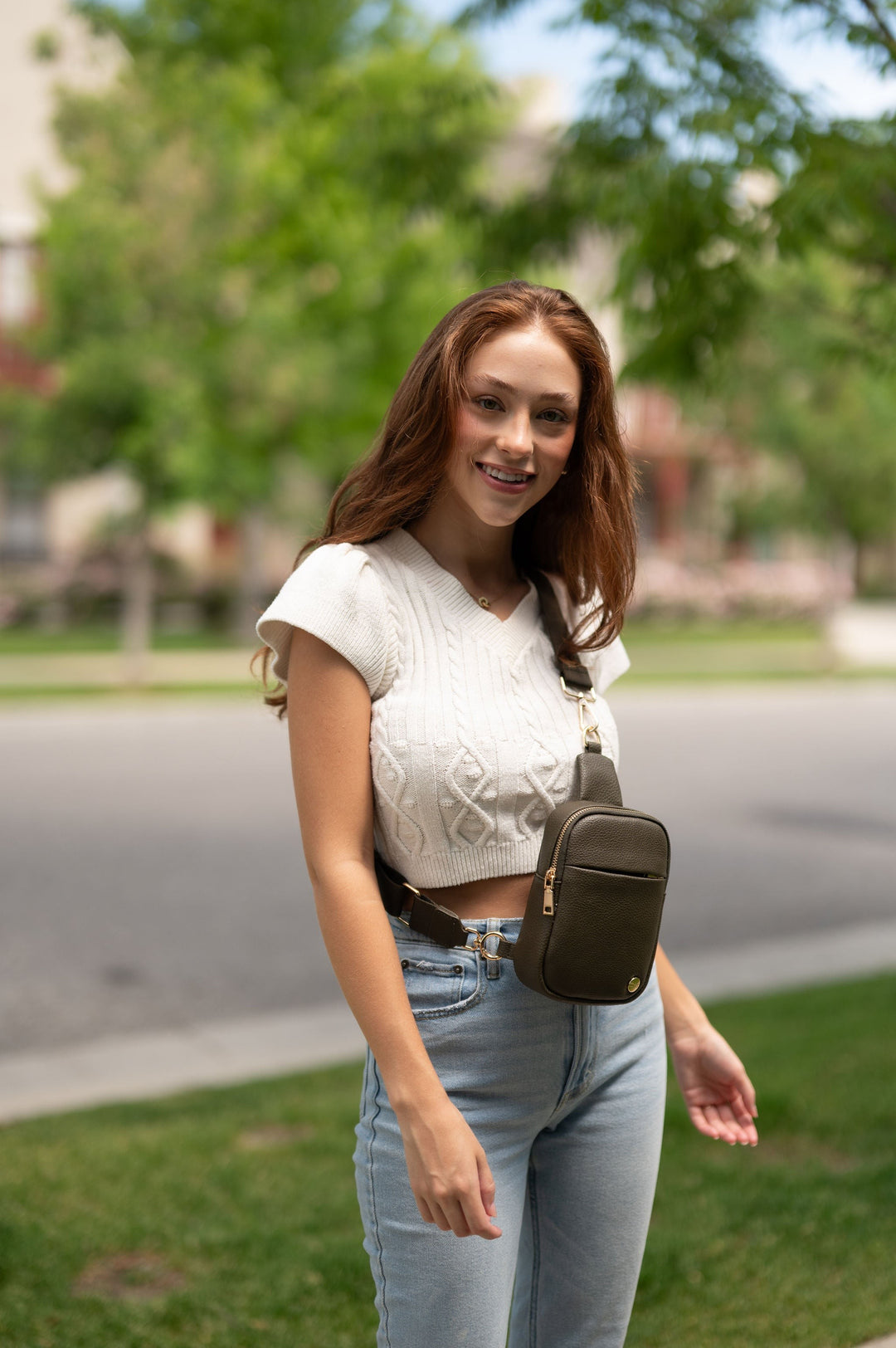 Bright Emerald Bridget Sling Crossbody Phone Case Fanny Belt Bag