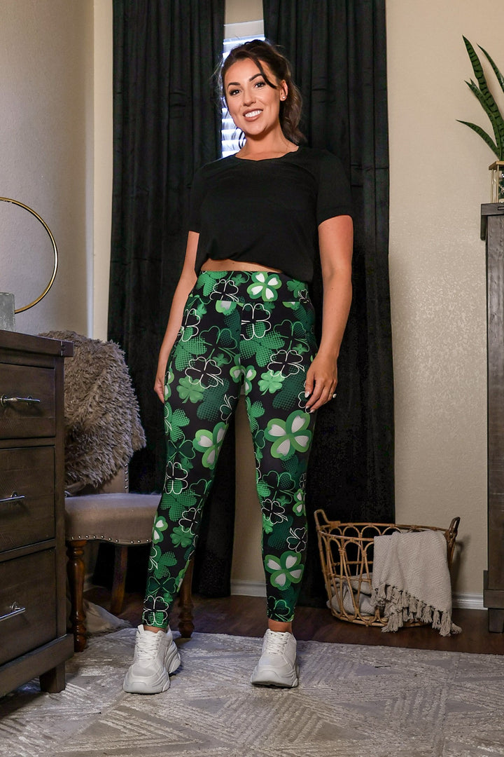 Shamrock St Patricks Day Shamrock Leggings