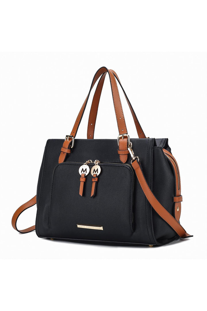 Mkf Elise Color Block Satchel Bag By Mia K