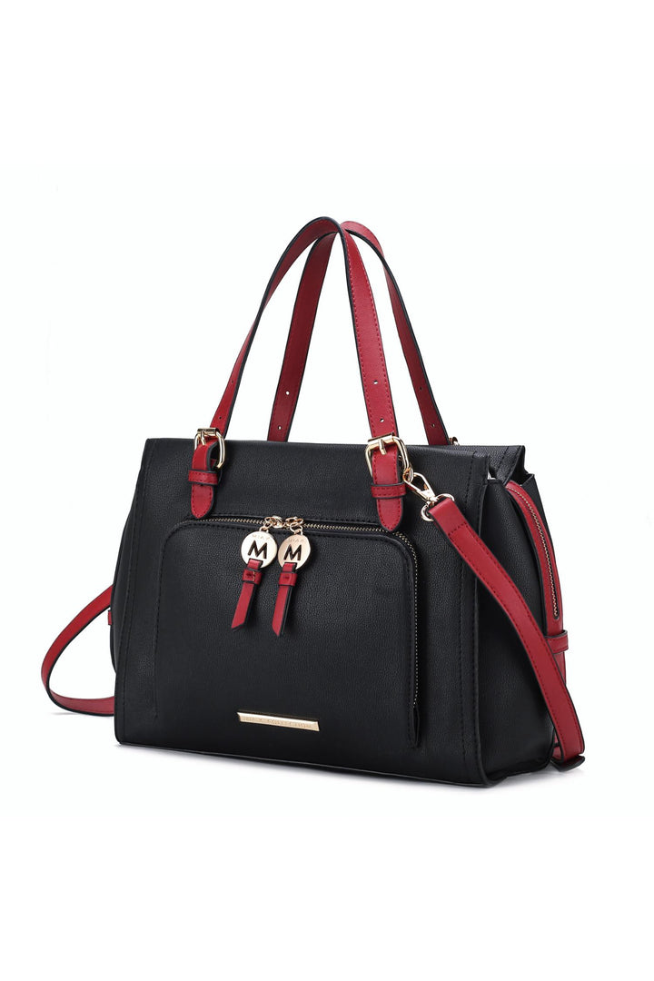 Mkf Elise Color Block Satchel Bag By Mia K