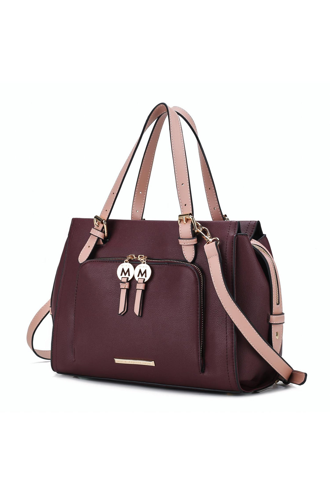 Mkf Elise Color Block Satchel Bag By Mia K