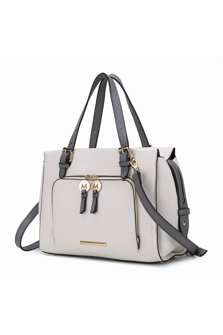 Mkf Elise Color Block Satchel Bag By Mia K