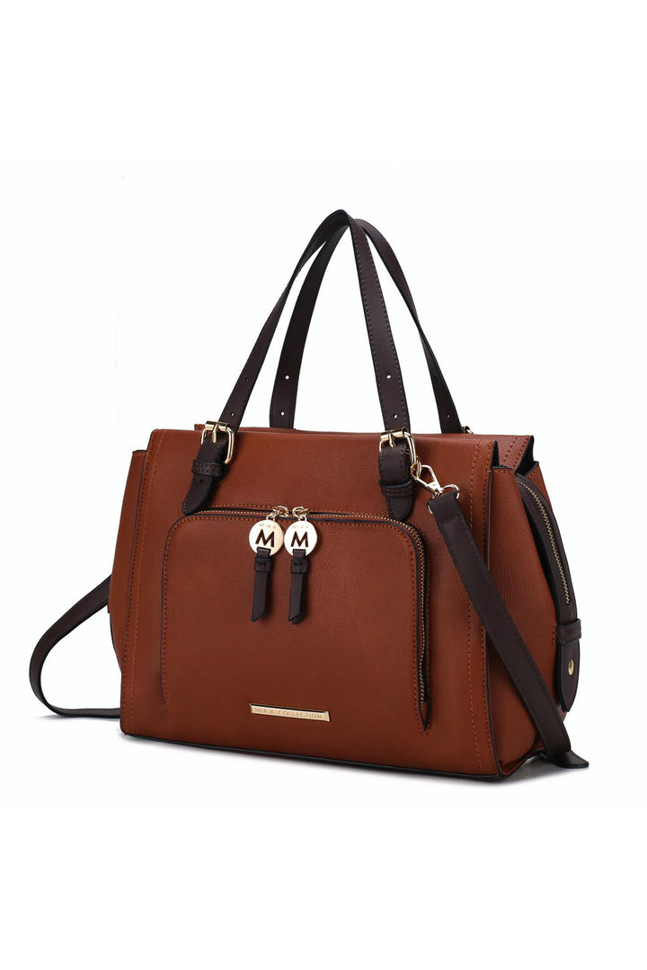 Mkf Elise Color Block Satchel Bag By Mia K