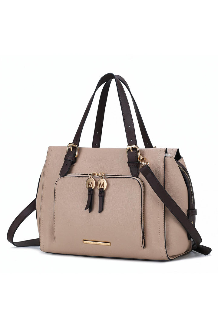 Mkf Elise Color Block Satchel Bag By Mia K