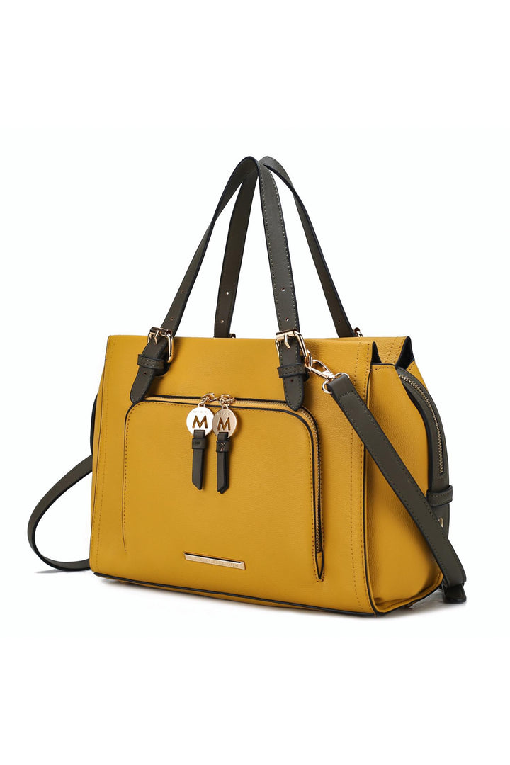 Mkf Elise Color Block Satchel Bag By Mia K
