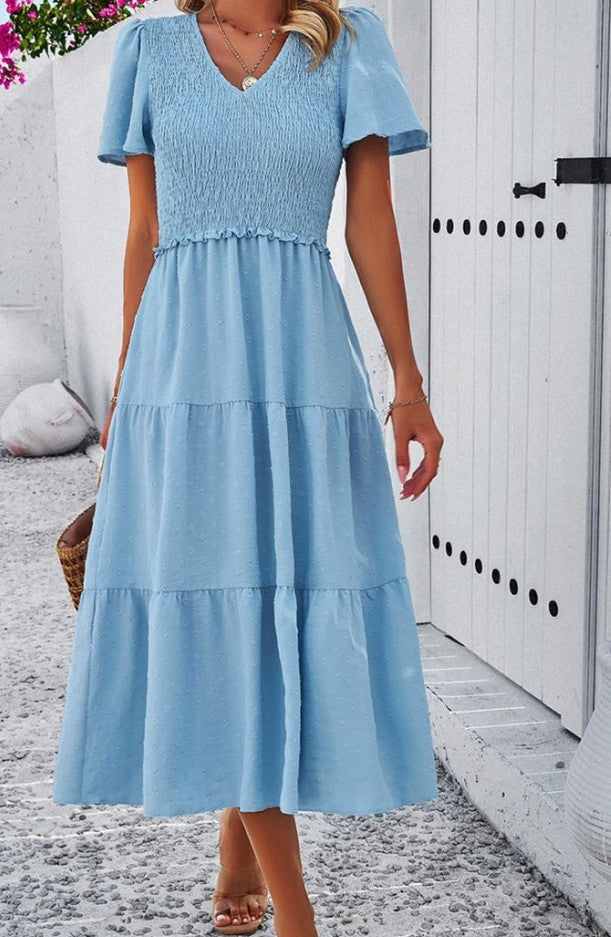 Smocked Midi Dress 1