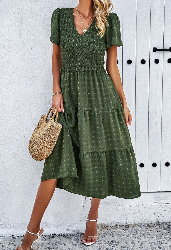 Smocked Midi Dress 1