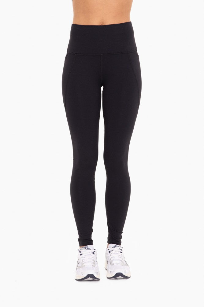 Berry Tapered Band Essential Solid Highwaist Leggings 1