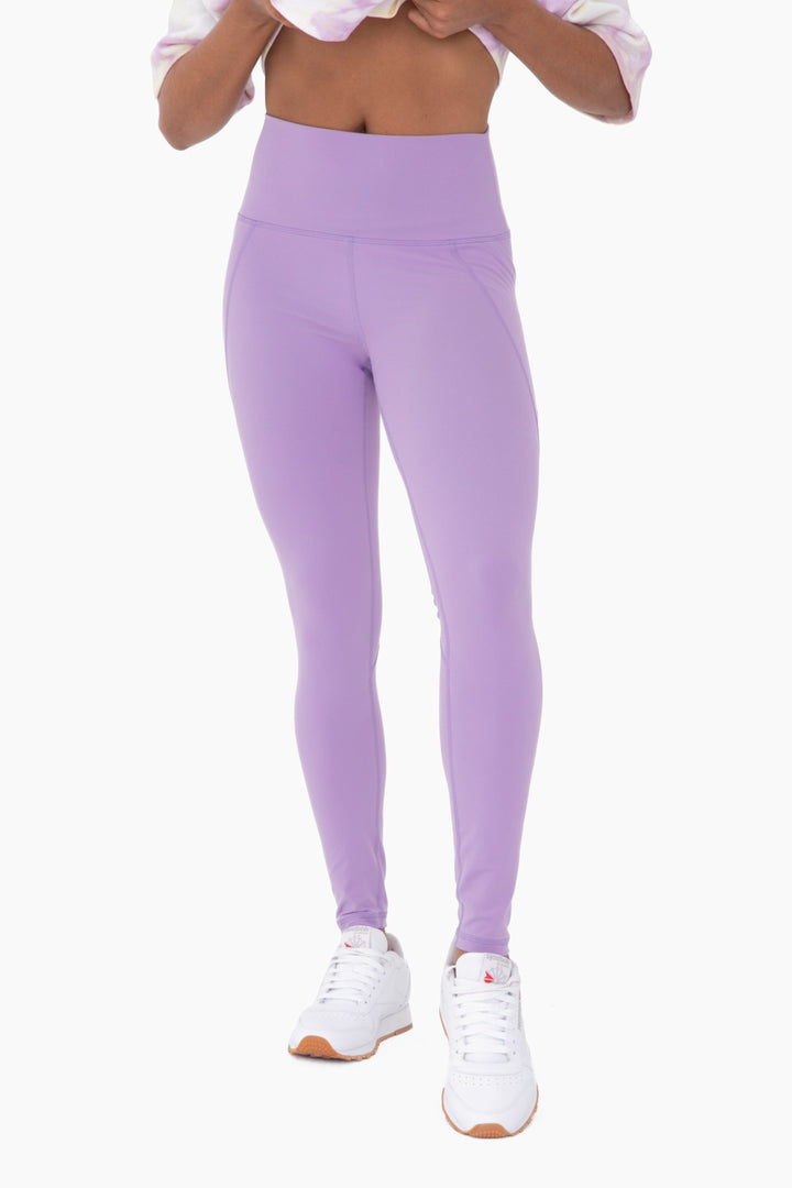 Berry Tapered Band Essential Solid Highwaist Leggings 1