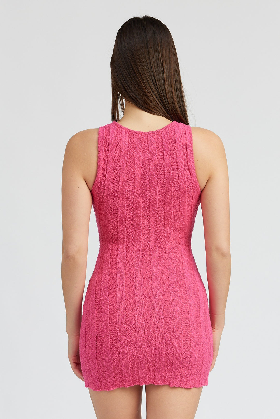 Round Neck Fitted Mini Dress