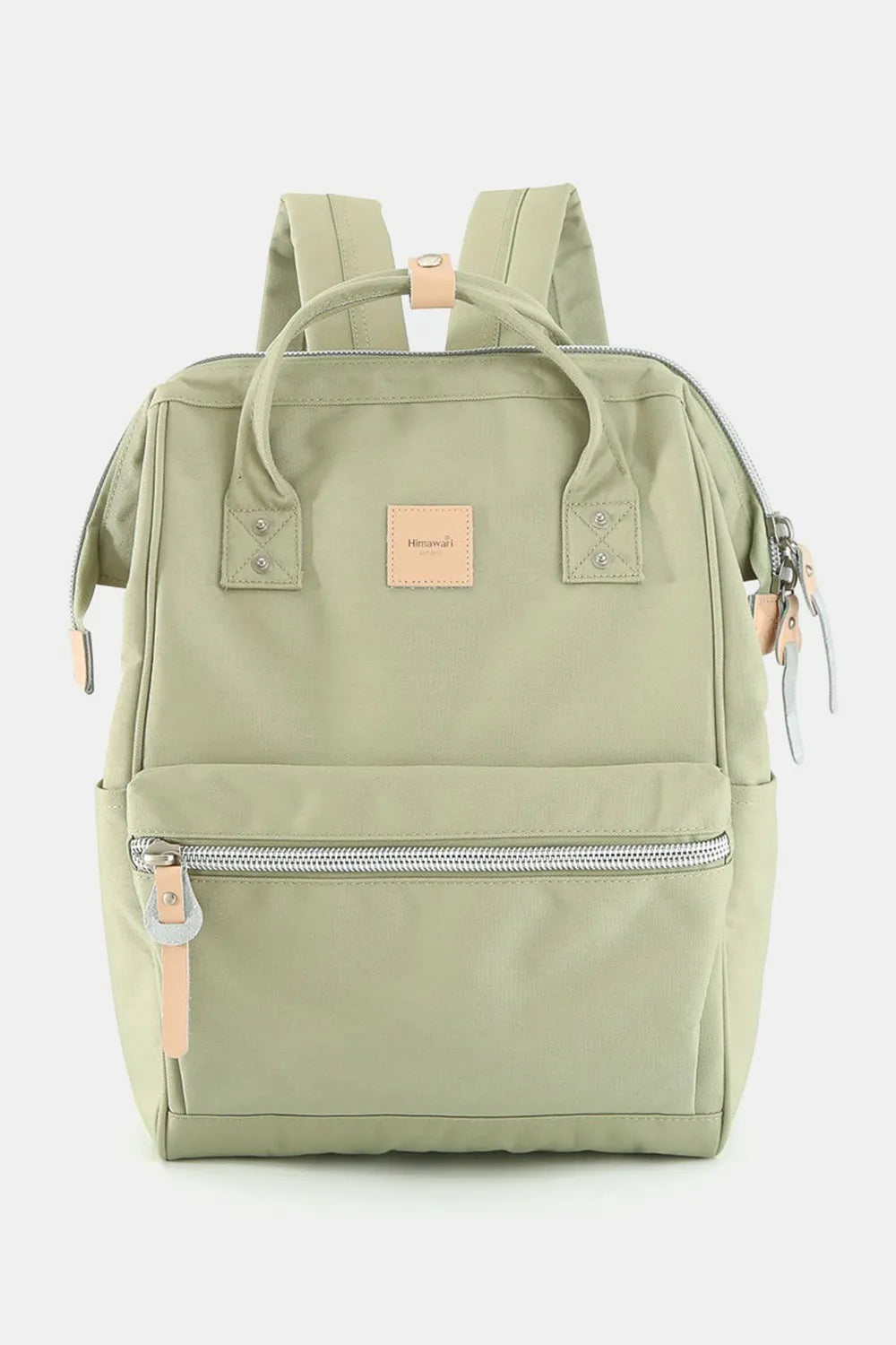 Purple Himawari Water Resistant Canvas Backpack Bag With Side Pockets